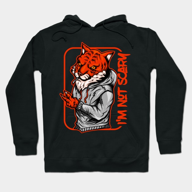 Tiger Swagger Wearing Hoodie and Cig (I'm not Scary) Hoodie by Wear Your Story